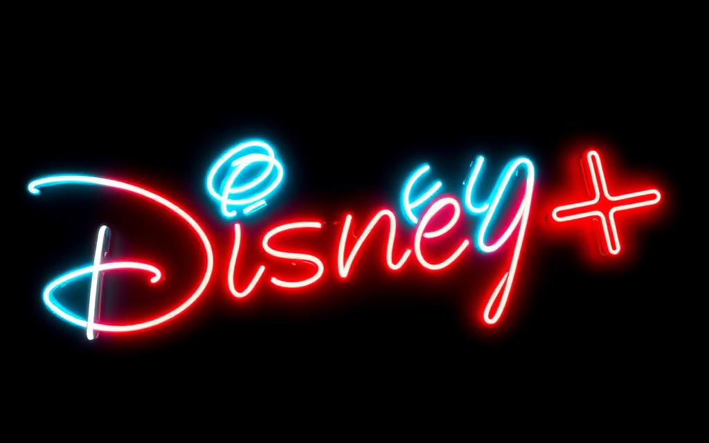 Portada neón de Disney+