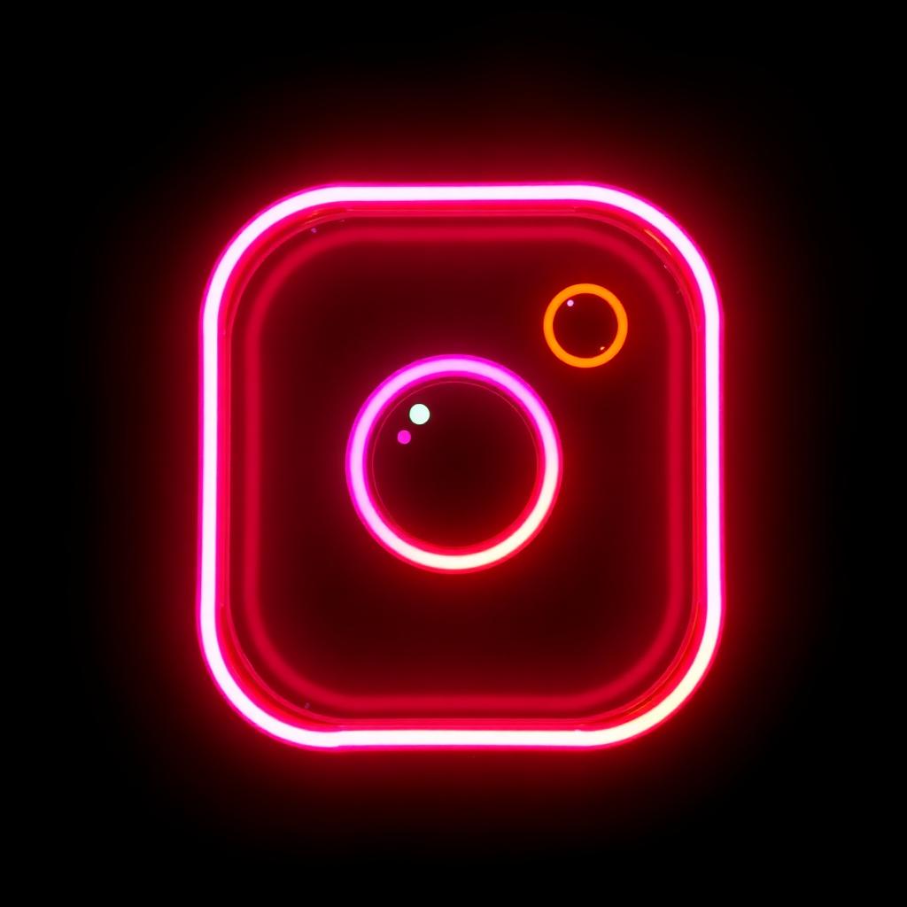 Portada neón de Instagram Followers