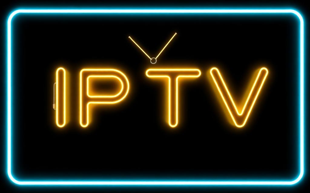 Portada neón de IPTV