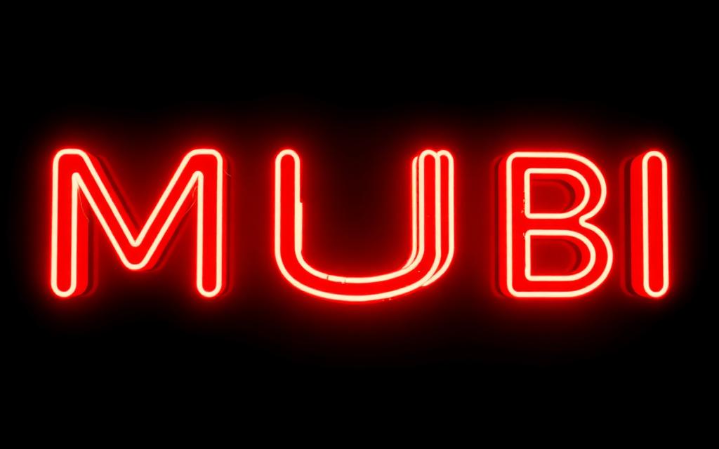 Portada neón de Mubi