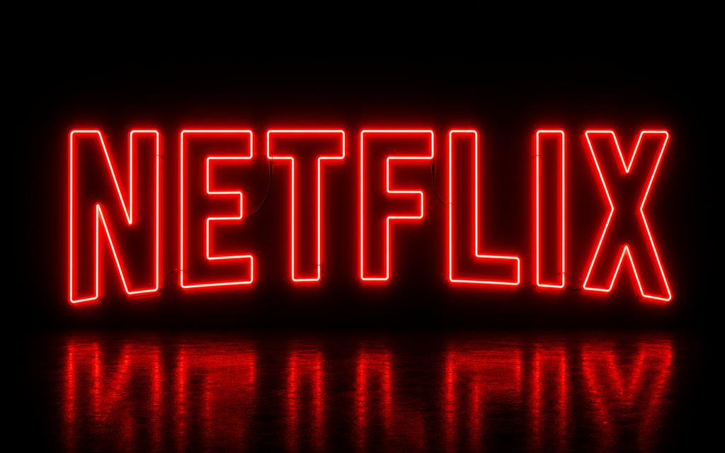 Portada neón de Netflix