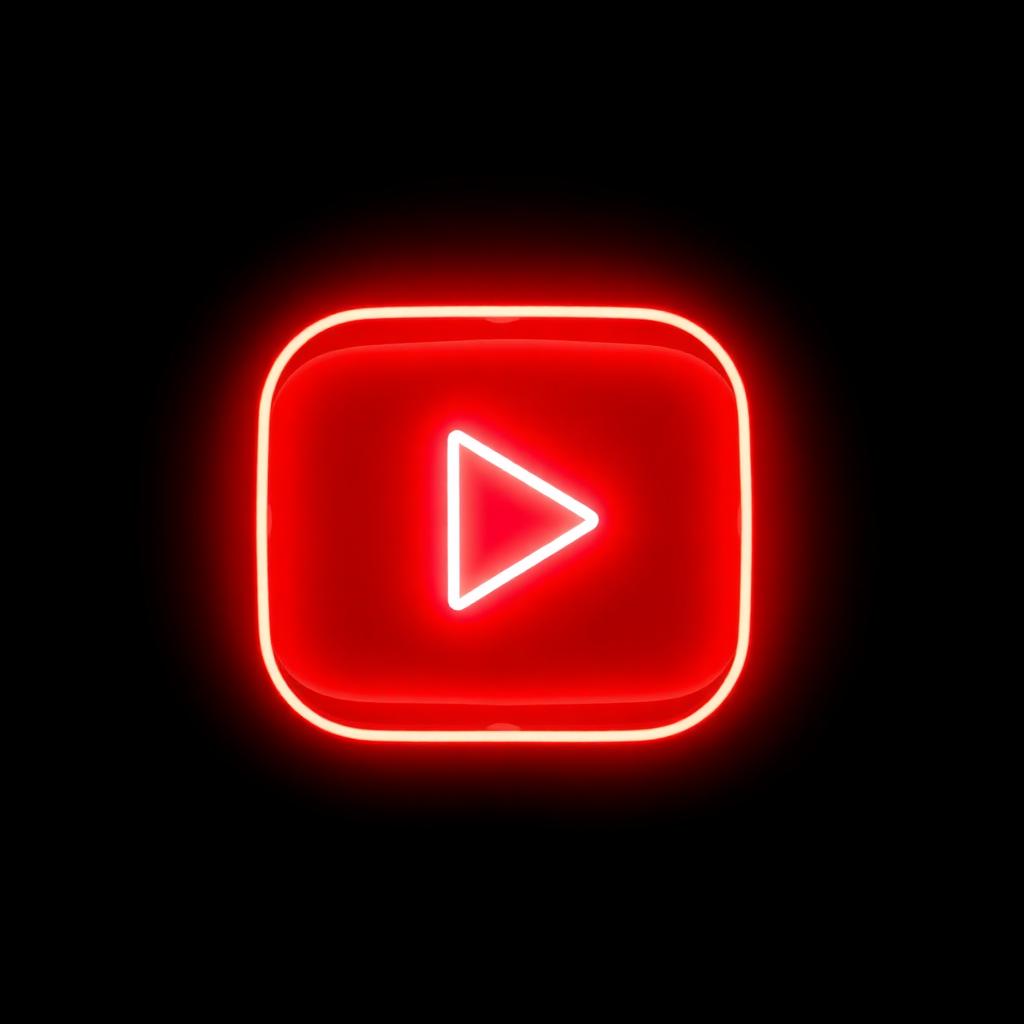 Portada neón de YouTube Premium